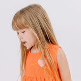 Coral Bloom-Sleeveless Dress